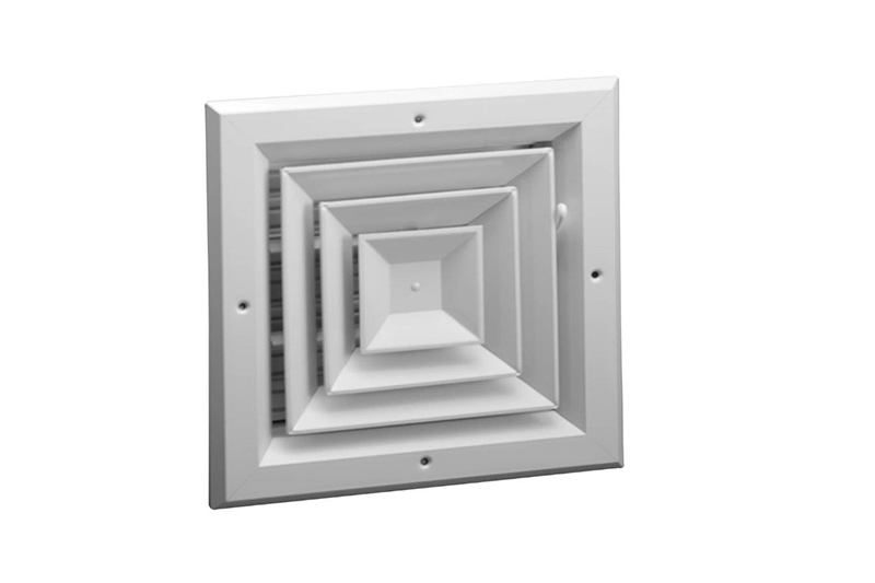 Aluminum 4way Ceiling Diffuser, 8x8 Square air vent cover