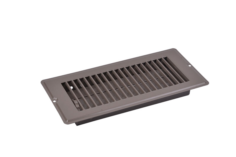 Floor air register grille